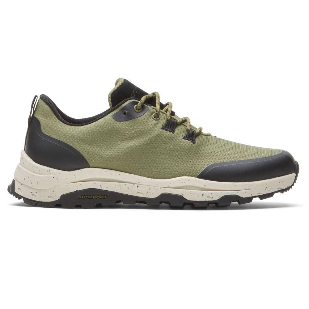 Sapatos De Caminhada Homem Rockport Xcs Pathway Waterproof Sport Verde Oliva,Portugal PATKE-0862